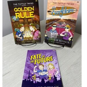 Lot of 3 The Tuttle Twins Books Connor Boyack Road to Surfdom Golden Rule Future